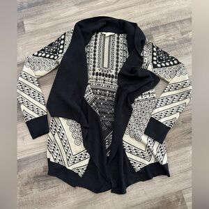 Staring at Stars Intarsia Drape Open Cardigan